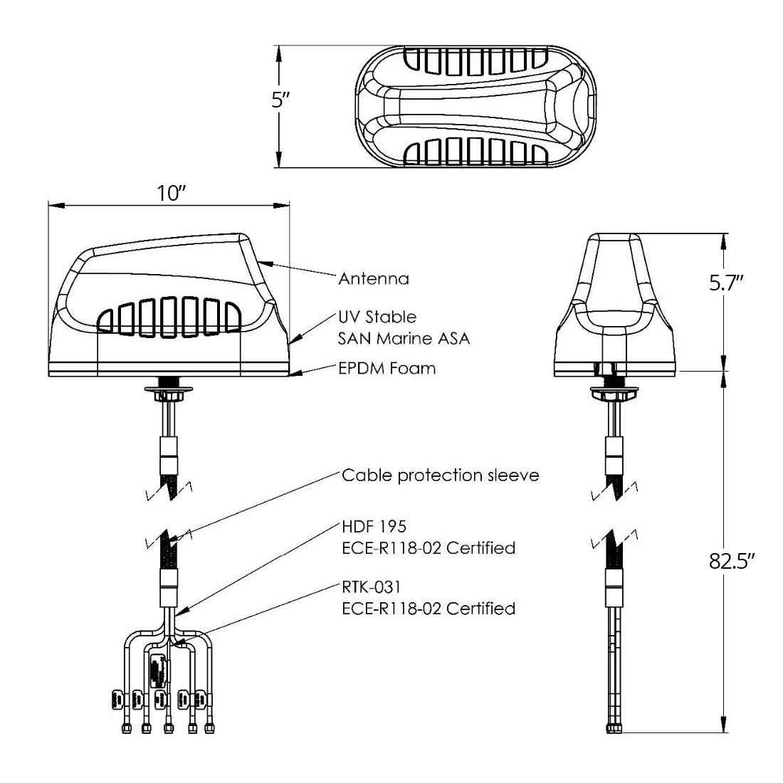 Poynting 5-in-1 RV & Marine Roof Antenna - Image 7